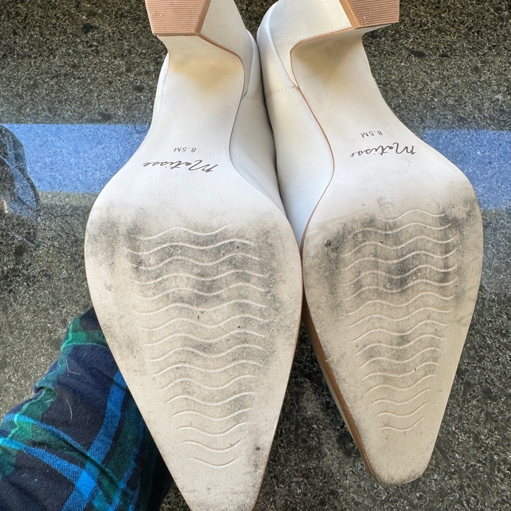 Matisse Cream Block Heel Mules - Picture 3 of 4
